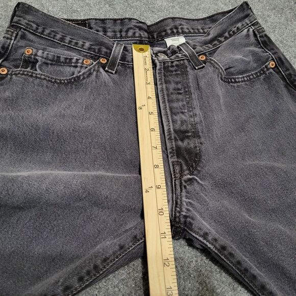 Vtg Levis 501 Jeans 33x30 Black Distressed Dominican Republic Button Front - Picture 14 of 15
